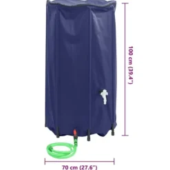 Sammenfoldelig vandtank med hane - 380 l PVC | Farve: Grøn
