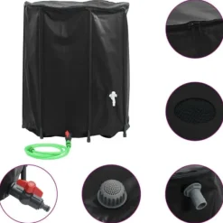 Sammenfoldelig vandtank med hane - PVC | 1250 l
