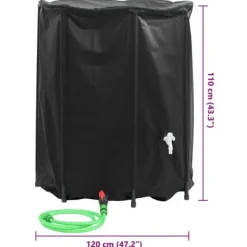 Sammenfoldelig vandtank med hane - PVC | 1250 l