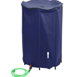 Sammenfoldelig vandtank med hane - PVC, 1000 l | Farve: Grøn | Størrelse: 1000 l