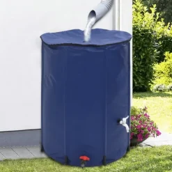 Sammenfoldelig vandtank med hane 750L - Robuste PVC | Farve: Grøn | Størrelse: 750 L