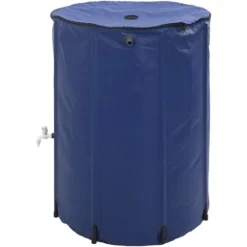 Sammenfoldelig vandtank med hane 750L - Robuste PVC | Farve: Grøn | Størrelse: 750 L