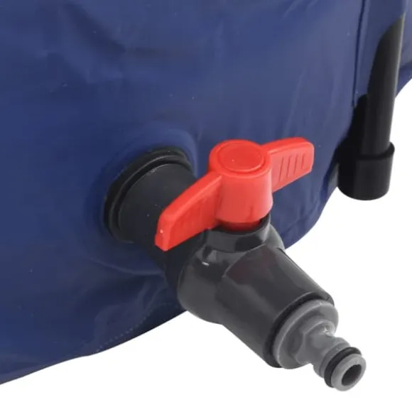 Sammenfoldelig vandtank med hane 750L - Robuste PVC | Farve: Grøn | Størrelse: 750 L