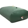 Sammenfoldelig vandtank med hane - 2100 l PVC | Farve: Grøn | Størrelse: 2100 l