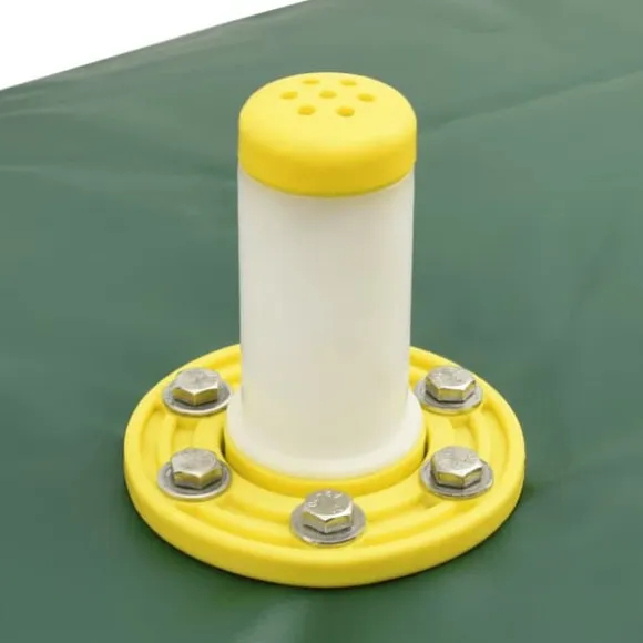 Sammenfoldelig vandtank med hane - 2100 l PVC | Farve: Grøn | Størrelse: 2100 l