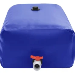 Sammenfoldelig vandtank med hane 1500L - PVC | Farve: Grøn | Størrelse: 1500 liter