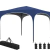 Sammenklappelig pavillon, 295x295x255 cm, blå