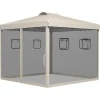 Sammenklappelig Pavillon, 297x297x287 cm, Beige