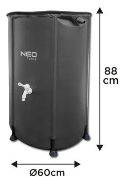 Sammenklappelig regnvandstank, 250 l, PVC - T N15-951