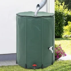 Sammenklappelig regnvandsbeholder 500 L | UV-beskyttet | Økonomisk og praktisk