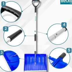 Sammenklappelig sneskovl, to håndtag, ergonomisk