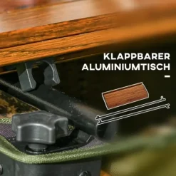 Sammenklappelig transportvogn med håndtag & foldbar bakke, op til 120 kg, grøn