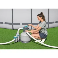 Sandfilter / filtreringspump för simbassänger upp till 66 m3 - Bestway - 11 355 L/h - Med förfilter