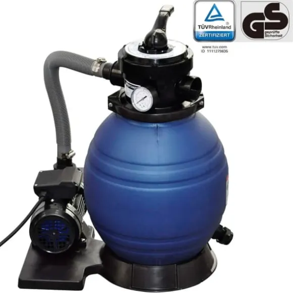 Sandfilterpumpe 400 W - 11000 l/t til poolrens | Størrelse: 2,5 cm tilslutning