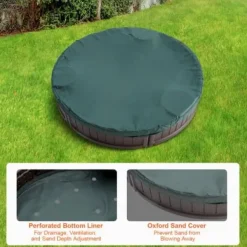 Sandkasse, 120x23 cm, Brun, HDPE