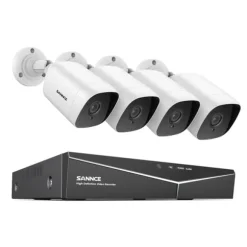 SANNCE 8CH DVR Kit, 1080P Høj Opløsning, Nattesyn Op til 30m,8CH 4PCS DVR Kit-a, 1T
