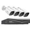 SANNCE 8CH DVR Kit, 1080P Høj Opløsning, Nattesyn Op til 30m,2T, 8CH 4PCS DVR Kit-a