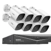 SANNCE 8CH DVR Kit, 1080P Høj Opløsning, Nattesyn Op til 30m,8CH 8PCS DVR Sæt, 4T