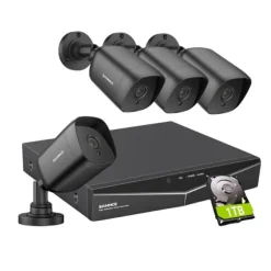 Sannce Security Camera System, 5MP Opløsning, 4TB Storage,4PCS 1TB