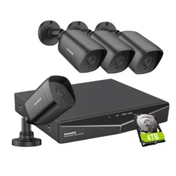 Sannce Security Camera System, 5MP Opløsning, 4TB Storage,4STK 4TB