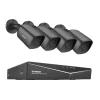 SANNCE Smart Home Sikkerhedssystem, 8CH DVR, 5MP Nattesyn Kameraer,Ingen