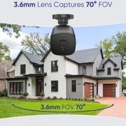 SANNCE Smart Home Sikkerhedssystem, 8CH DVR, 5MP Nattesyn Kameraer,Ingen