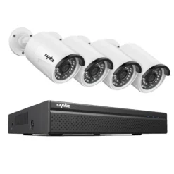 SANNCE Videoovervågningssystem, 8MP opløsning, POE IP-kameraer,I71FQ04, 2T