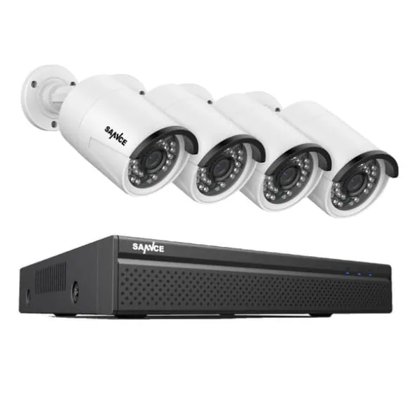 SANNCE Videoovervågningssystem, 8MP opløsning, POE IP-kameraer,I71FQ04, 2T