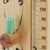 Sauna Termometer Timeglas, Guld Elegant Design Sauna Termometer Timeglas 0-140 Grader Celsius Træ Velegnet til Hoteller
