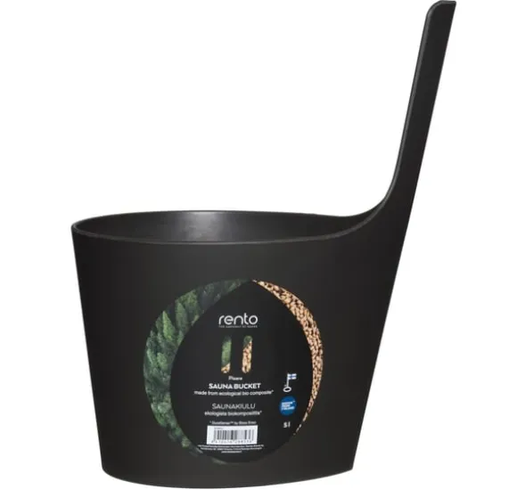Saunakurv RENTO PISARA 5L, sort