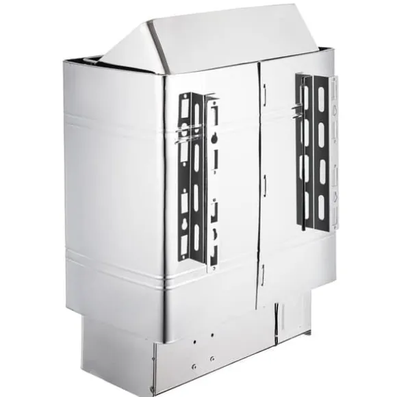 Saunaovn 9 KW, el-sausnherd 380 V - 415 V, rustfri stål saunaovn, elektrisk saunaovn med 2 indstillinger (temperatur, tid) og ekstern