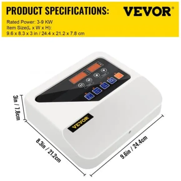 Saunaovn Controller, 24,4x21,2x7,8 cm, Temperaturstyring