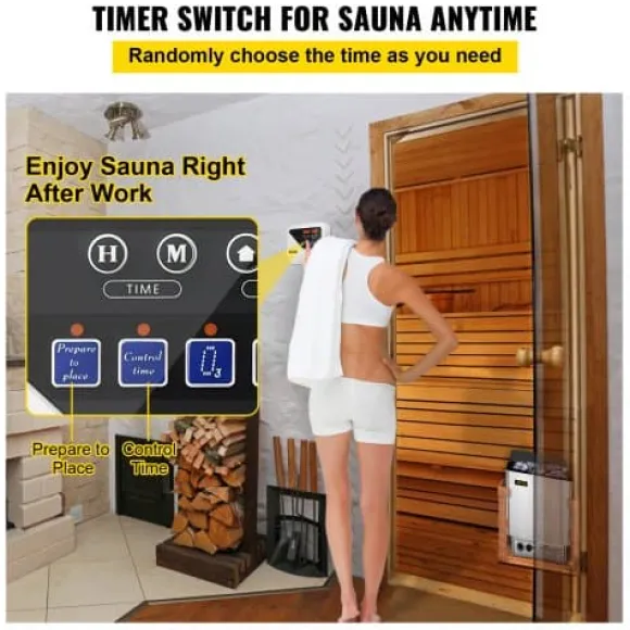 Saunaovn Controller, 24,4x21,2x7,8 cm, Temperaturstyring
