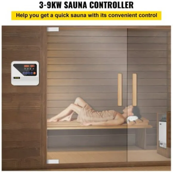 Saunaovn Controller, 24,4x21,2x7,8 cm, Temperaturstyring