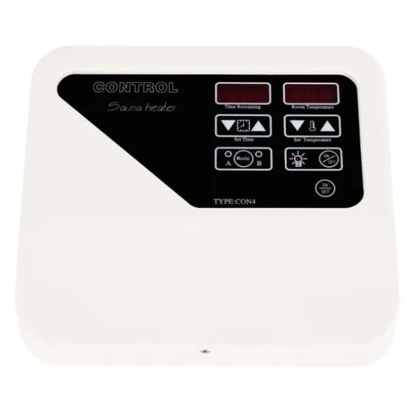 Saunaovn styreenhed - Ekstern kontrolpanel - Vægmonteret - 220–240 V - Til 3–9 kW - 40–105 °C - Lysstyring 60 W - Digital