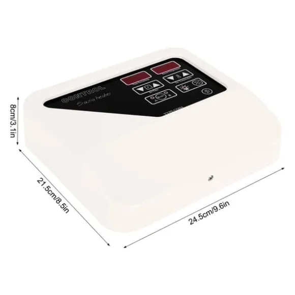 Saunaovn styreenhed - Ekstern kontrolpanel - Vægmonteret - 220–240 V - Til 3–9 kW - 40–105 °C - Lysstyring 60 W - Digital