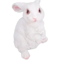 Sød kanin Skulptur Harpiks Håndværk Have Bunny Dekoration Simulering Kanin Statue til Plæne Have Patio