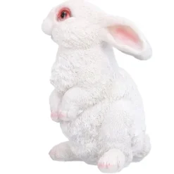 Sød kanin Skulptur Harpiks Håndværk Have Bunny Dekoration Simulering Kanin Statue til Plæne Have Patio