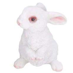 Sød kanin Skulptur Harpiks Håndværk Have Bunny Dekoration Simulering Kanin Statue til Plæne Have Patio