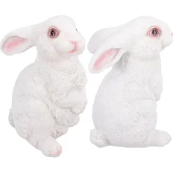 Sød kanin Skulptur Harpiks Håndværk Have Bunny Dekoration Simulering Kanin Statue til Plæne Have Patio