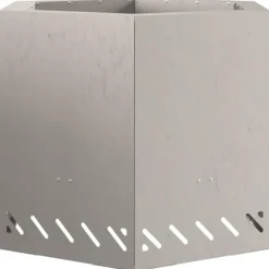 Sekskantet Bålsted i Forvitret Stål - Bålfad til Udendørs Brug | Størrelse: 58x58x51 cm
