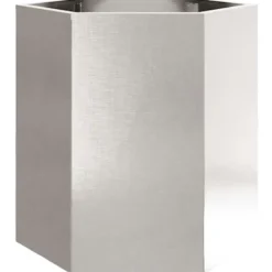 Sekskantet plantekrukke i rustfrit stål 46x40x45 cm | Farve: Metal | Størrelse: 46x40x45 cm
