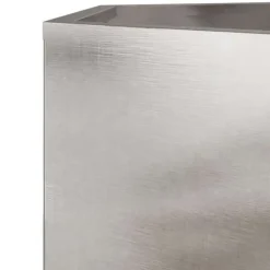 Sekskantet plantekrukke i rustfrit stål 46x40x45 cm | Farve: Metal | Størrelse: 46x40x45 cm