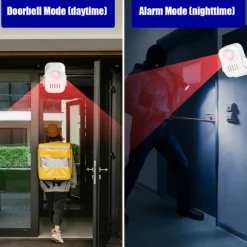 Sensoralarm med fjernbetjening (batterier inkluderet)