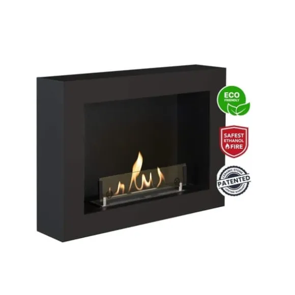 Serra bio-ethanol vægovn - Sort - Mood pejs - 1,5 KW varme