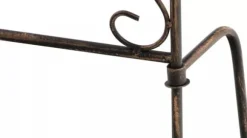 Set of 2 Antique Bronze Metal Burgus Garden Trellises for Climbing Plants, 122cm Height