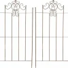 Set of 2 Paula Metal Trellis Stakes, Antique Brown, Rustic Country House Style Climbing Aid, 170cm Height