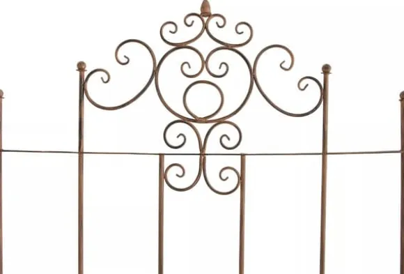 Set of 2 Paula Metal Trellis Stakes, Antique Brown, Rustic Country House Style Climbing Aid, 170cm Height