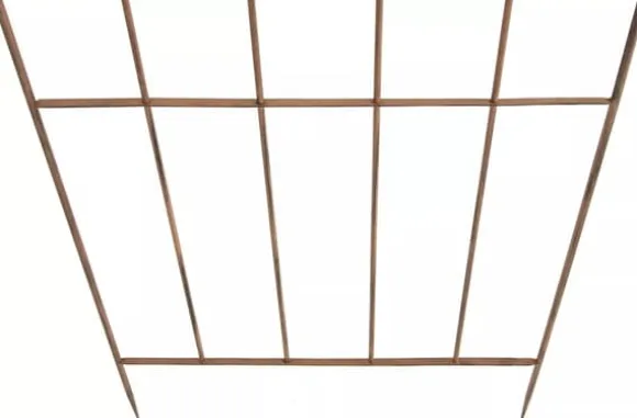 Set of 2 Paula Metal Trellis Stakes, Antique Brown, Rustic Country House Style Climbing Aid, 170cm Height