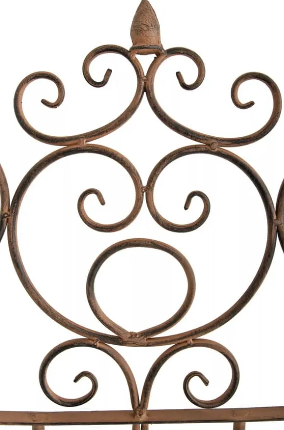 Set of 2 Paula Metal Trellis Stakes, Antique Brown, Rustic Country House Style Climbing Aid, 170cm Height